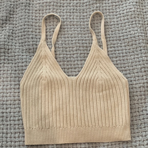 Tops - Beige Crochet Top